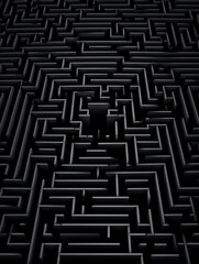 an intricate geometric pattern that forms a three-dimensional labyrinth created with Generative Ai