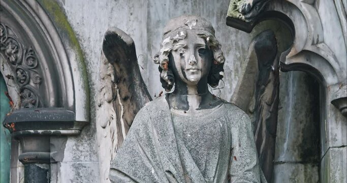 Old cemetery angel statue