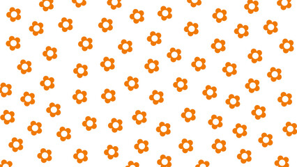 Seamless background with orange flowers