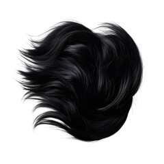 Fototapeta premium Black hair patch isolated background