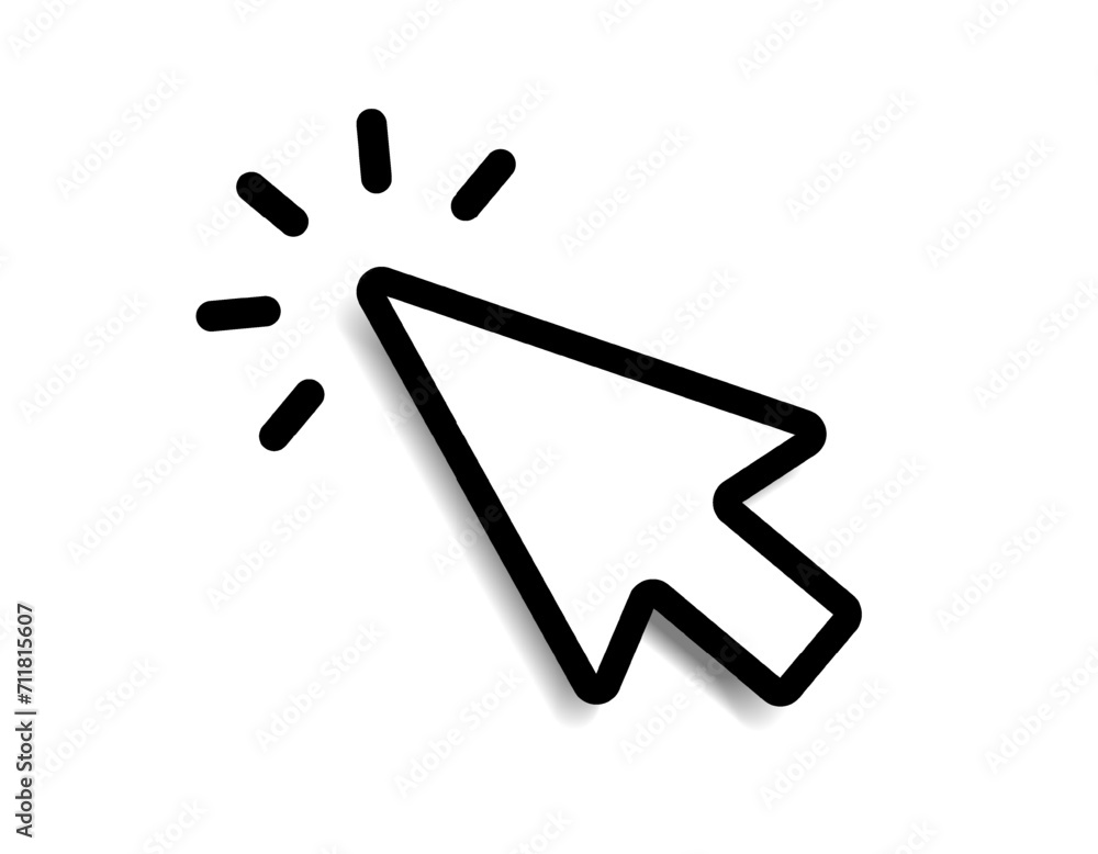 Poster Mouse click cursor set. Hand Cursor. Click icon. Mouse pointer set. Arrow cursor. Pointer click icon. Clicking cursor, pointing hand clicks and waiting loading icons. Website arrows or hand icon.