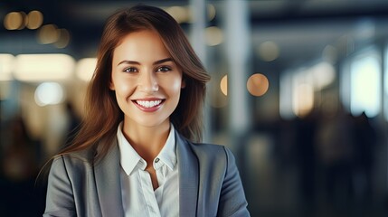 Obraz premium shot of an attractive young businesswoman, cropped, thinking about how to take the business to technological heights.