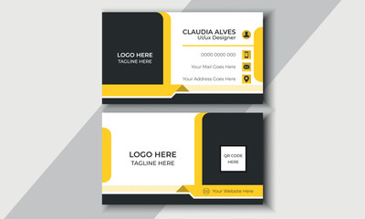 Business card design template, Clean professional business card template, visiting card template, business card design.
