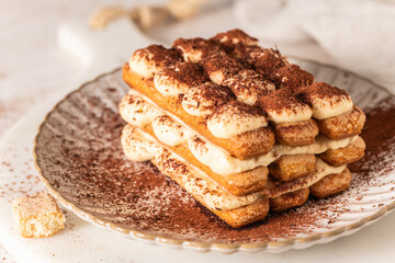 Traditional Italian dessert tiramisu