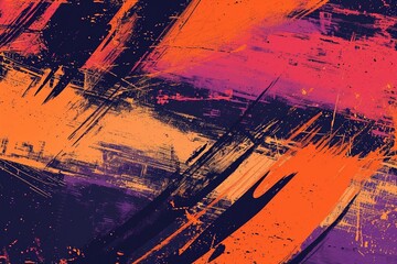 Vibrant Fusion: Grunge Orange, Purple, and Black Trendy Texture, Tailored for Extreme Sportswear, Racing, Cycling, Football, Motocross, Basketball, Gridiron, and Travel. A Bold Backdrop or Wallpaper