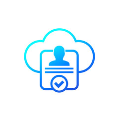 Obraz premium account backup icon, save in cloud