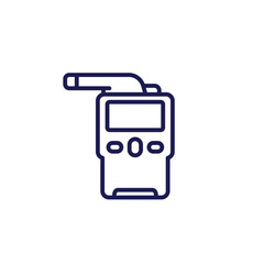breathalyzer icon, alcohol test line vector