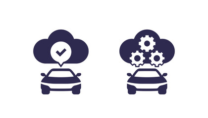 cloud solutions for transport icons
