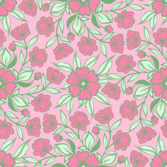 Spring seamless pattern