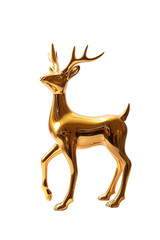 golden deer isolated on transparent background