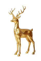 golden deer isolated on transparent background