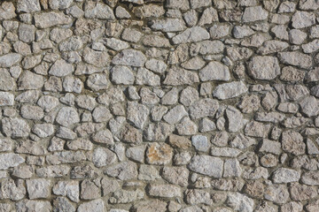 Background of stone wall texture photo. Close-up of stone wall.