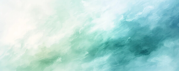 Abstract green, blue and white watercolors background. Concept of wallpaper, backdrop and banner.