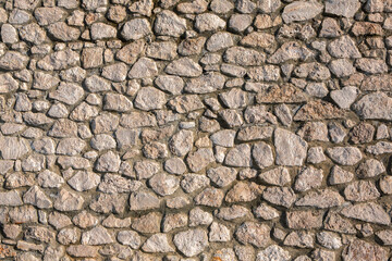 Background of stone wall texture photo. Close-up of stone wall.