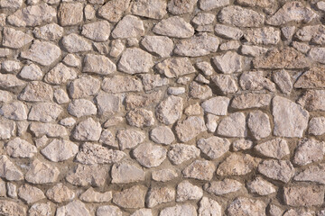 Background of stone wall texture photo. Close-up of stone wall.