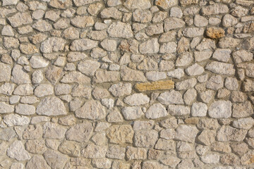 Background of stone wall texture photo. Close-up of stone wall.