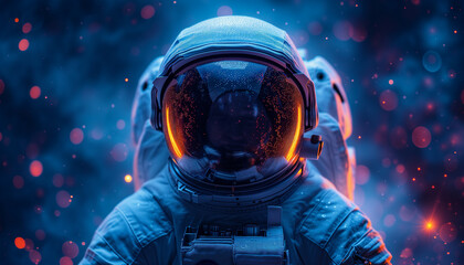 Astronaut lights neon
