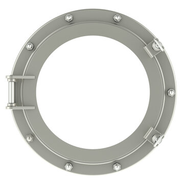 Ship porthole, 3D rendering isolated on transparent