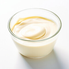 Obraz na płótnie Canvas a bowl of boiled condensed milk on a white background