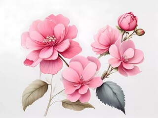 pink rose background illustration 