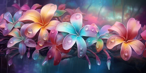 Foto op Plexiglas colored flower background, desktop wallpaper © Orod