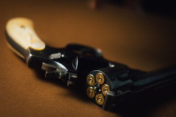 close up of a gun