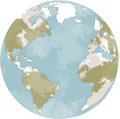 Globe Hand drawn illustration. Planet Earth