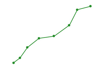 Green line arrow graph upward move transparent background png file type