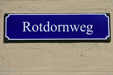 Emailleschild Rotdornweg