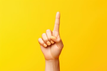 Hand gesture, solid color background