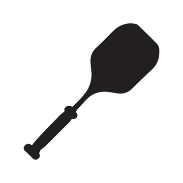 black silhouette of a Pickleball with thick outline side view isolated