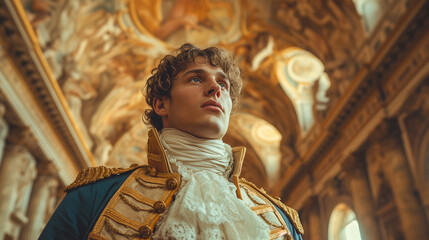 Fototapeta premium Portrait of a eighteenth century noble man.