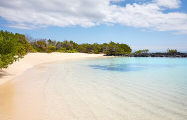Photo of a pristine beach, Galapagos Islands, Ecuador.