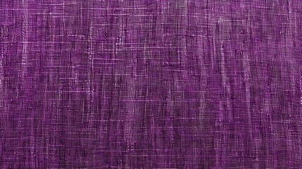 Fototapeta premium Purple fabric background, linen structure in pink, magenta for fresh textured modern card, appealing new season and colors for fresh nature. Threads close-up, hobby, sewing, cloth.