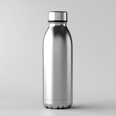 silver water bottle ,generative ai