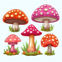 Enchanted Forest: Whimsical Mushroom Illustration