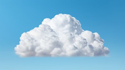 Naklejka na ściany i meble isolated cloud in blue sky