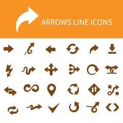 set of arrows vector icons 