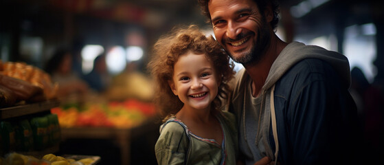 Obraz premium person shopping in the market, advertising image