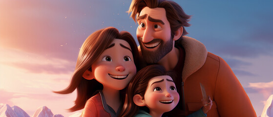 happy family smiling