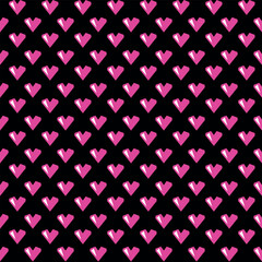 purple and abstract pattern with hearts