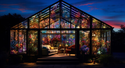 Twilight Floral Greenhouse