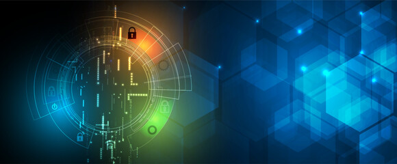 Technology abstract futuristic science background for internet business. Big data concept.