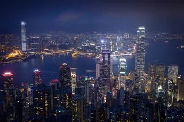 Foto op Plexiglas Victoria peak, Hong Kong city scape  © Amanda