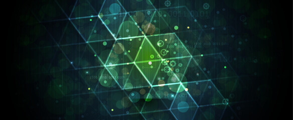 Technology abstract futuristic science background for internet business. Big data concept.