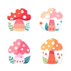 Enchanted Forest: Whimsical Mushroom Illustration