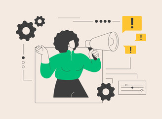 Attention abstract concept vector illustration.