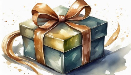 gift box with ribbon on white background png