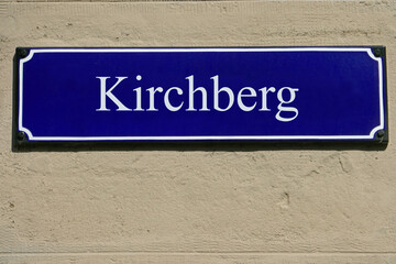 Emailleschild Kirchberg