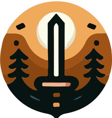 App Icons for RPG Adventure or Landscape, Medieval, mountain hiking